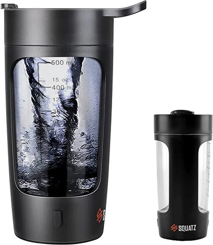 22Oz Electric Shaker Bottle Automatic Blending Flask for Protein Usb-Rechargeable (Black)